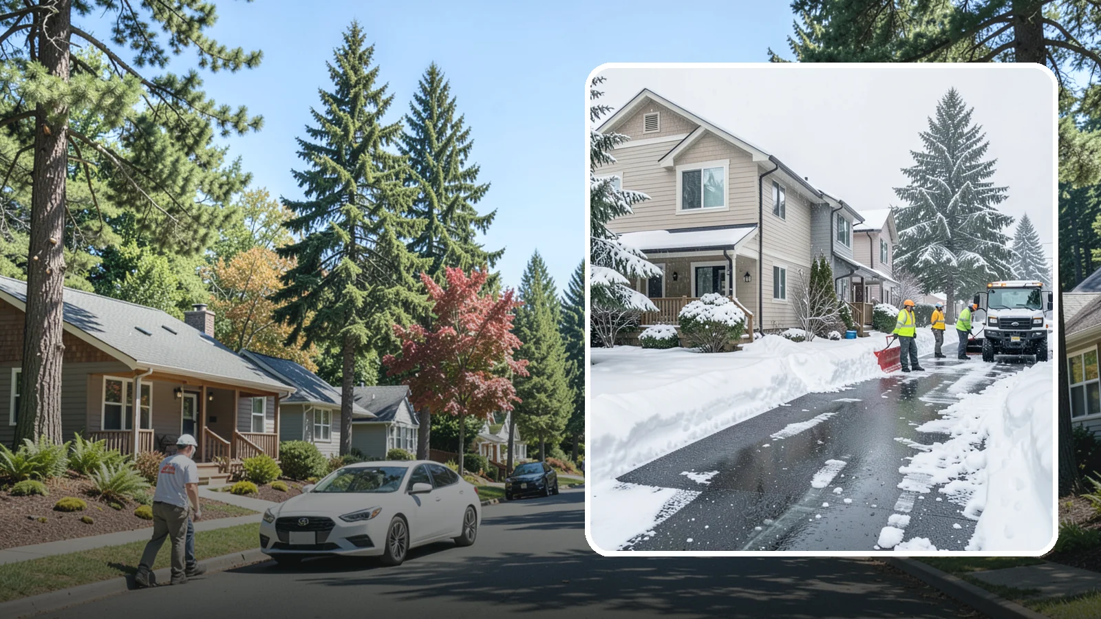 Townhome Snow Removal in Orting, Pierce County, WA - We clear driveways, shared entries, and walkways for Western Washington townhomes where tight lots and shared access demand...