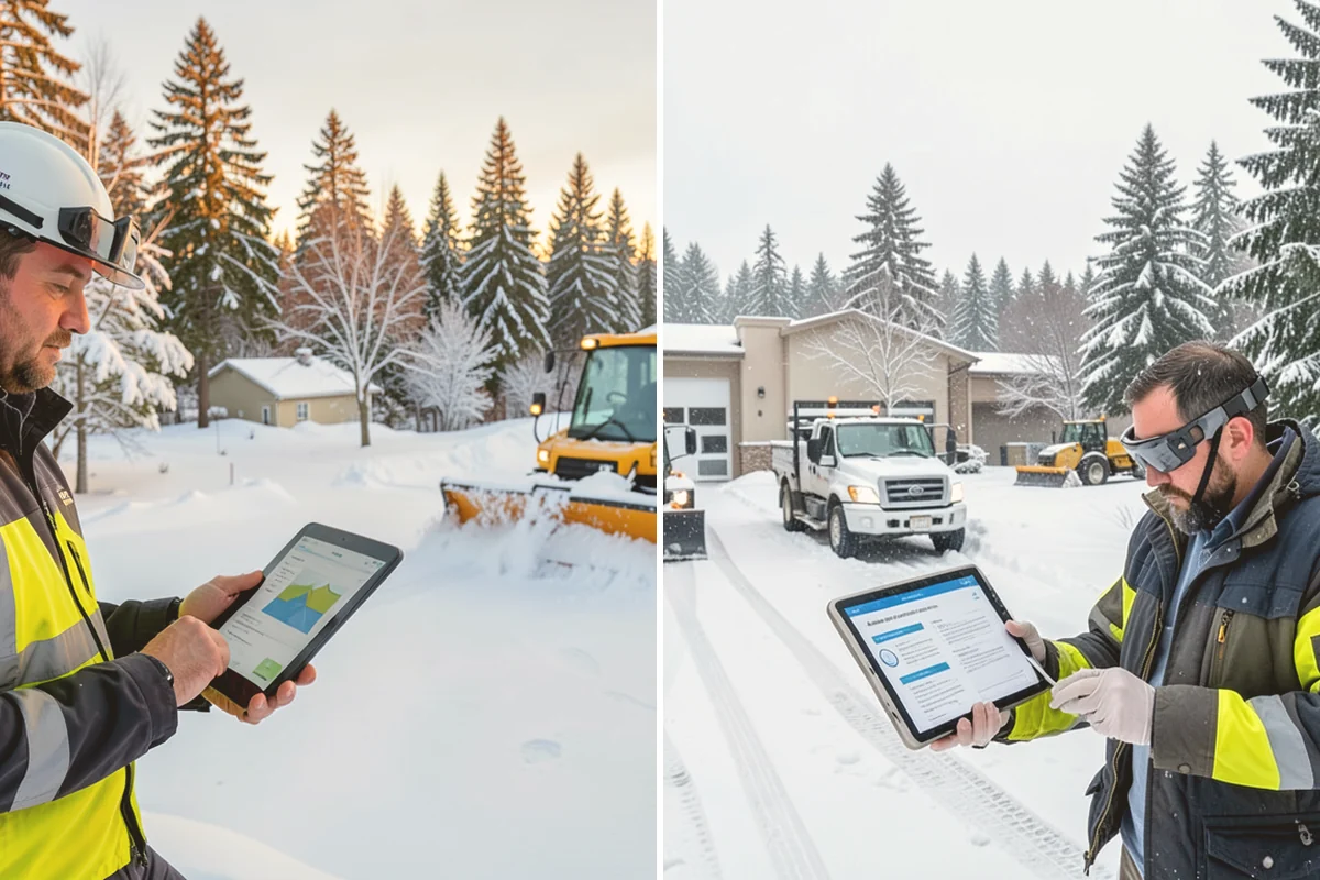 Townhome Snow Removal in Orting, Pierce County, WA - We map shared access, unit boundaries, and staging areas