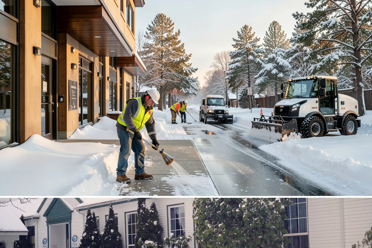Townhome Snow Removal in Pacific, King County, WA - Townhome clusters need prompt clearing with each lowland snowfall and follow-up treatment through the freeze-thaw days that...