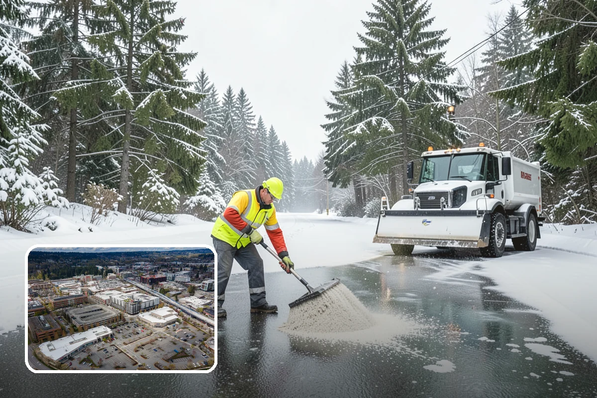 Townhome Snow Removal in Redmond, King County, WA - Coordinates clearing across shared driveways and entries