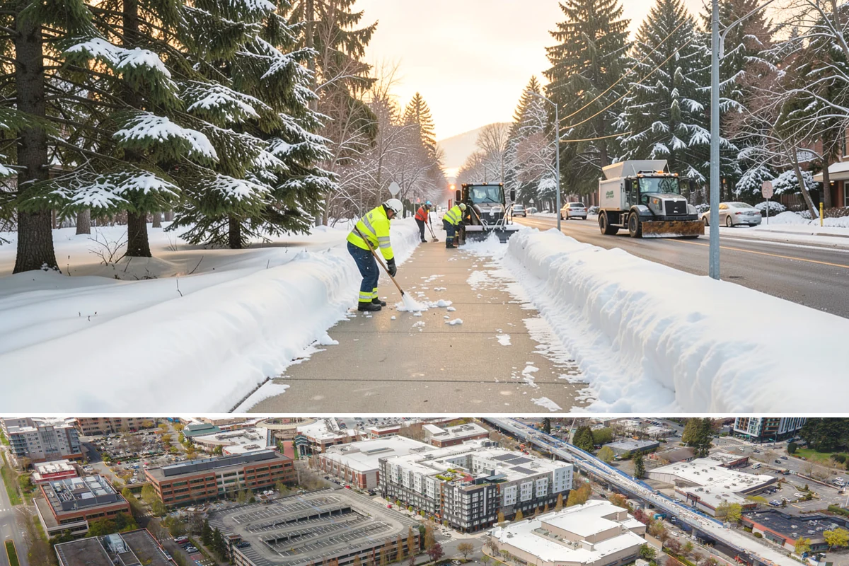 Townhome Snow Removal in Redmond, King County, WA - Townhome clusters need prompt clearing with each lowland snowfall and follow-up treatment through the freeze-thaw days that...