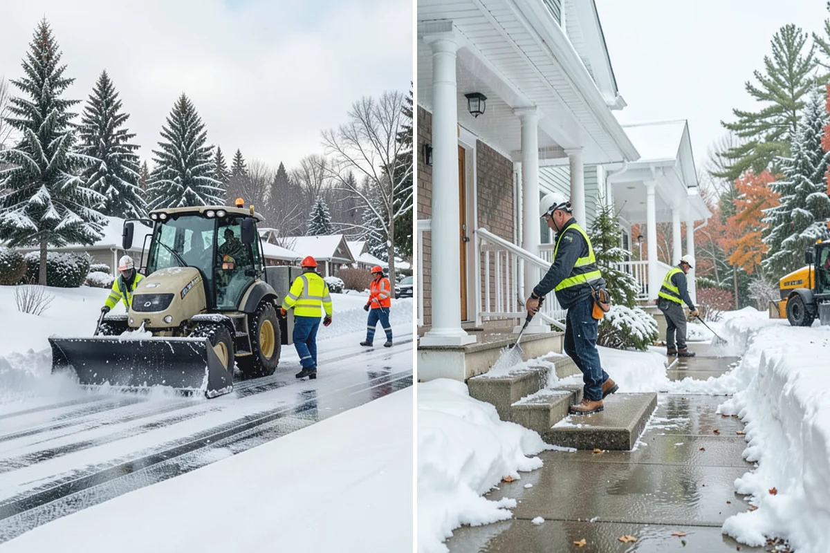 Townhome Snow Removal in Renton, King County, WA - We map shared access, unit boundaries, and staging areas