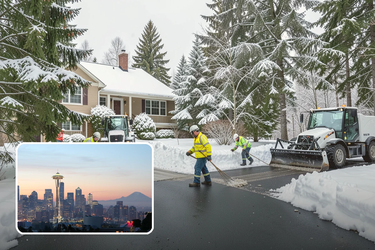 Townhome Snow Removal in Seattle, King County, WA - Coordinates clearing across shared driveways and entries