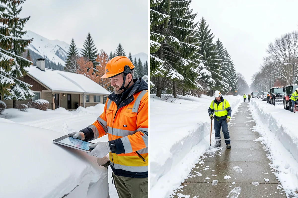Townhome Snow Removal in Sedro-Woolley, Skagit County, WA - We map shared access, unit boundaries, and staging areas