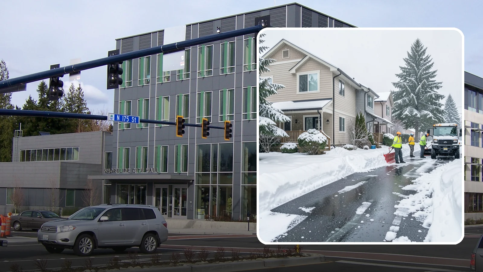 Townhome Snow Removal in Shoreline, King County, WA - We clear driveways, shared entries, and walkways for Western Washington townhomes where tight lots and shared access demand...