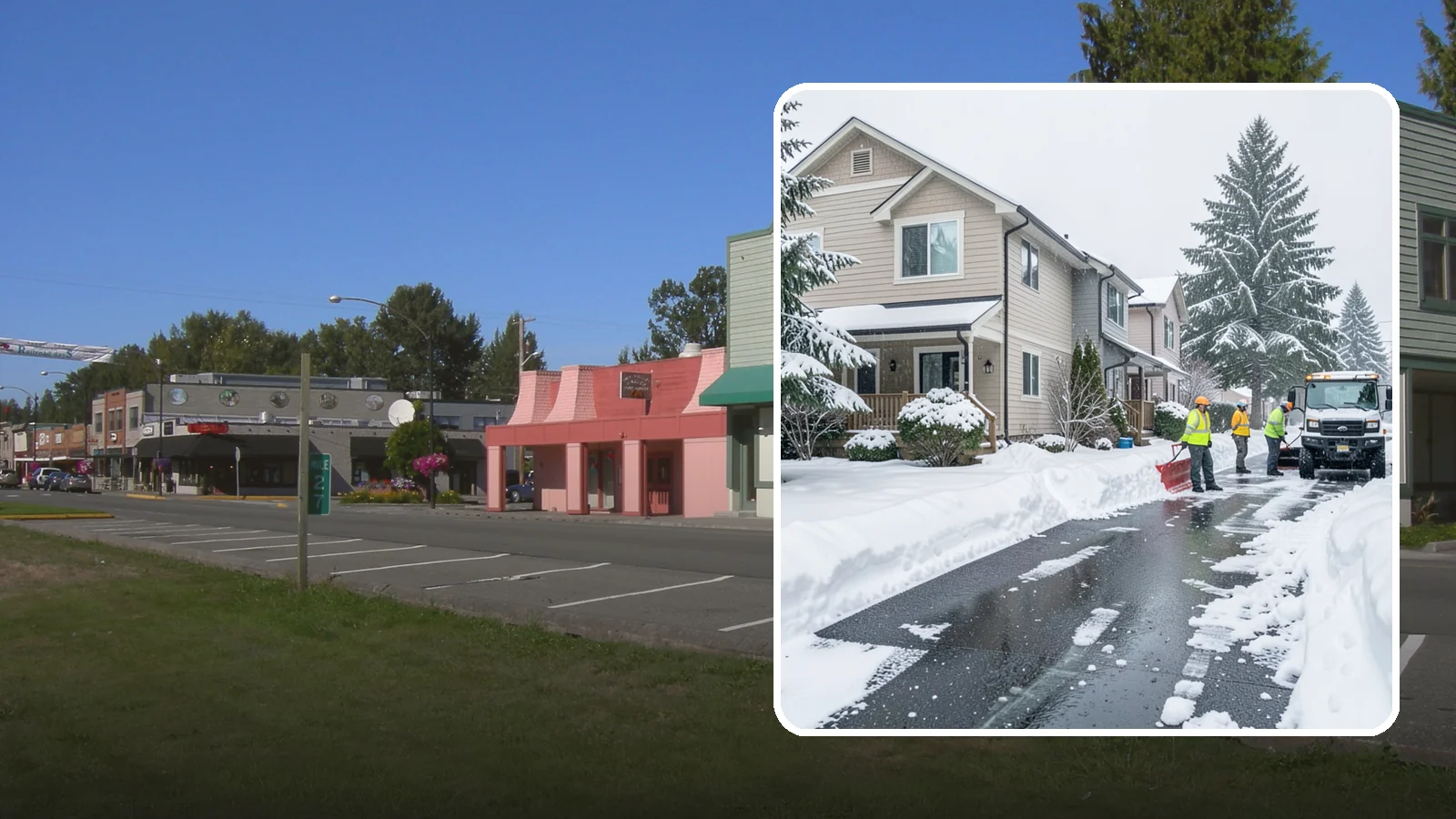 Townhome Snow Removal in Snoqualmie, King County, WA - We clear driveways, shared entries, and walkways for Western Washington townhomes where tight lots and shared access demand...