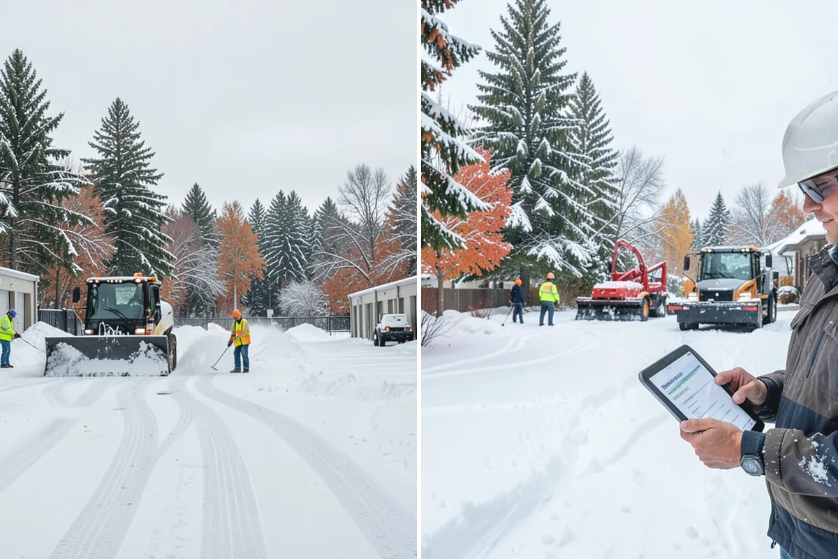 Townhome Snow Removal in South Prairie, Pierce County, WA - We map shared access, unit boundaries, and staging areas