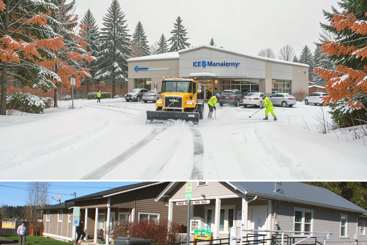 Townhome Snow Removal in South Prairie, Pierce County, WA - Townhome clusters need prompt clearing with each lowland snowfall and follow-up treatment through the freeze-thaw days that...