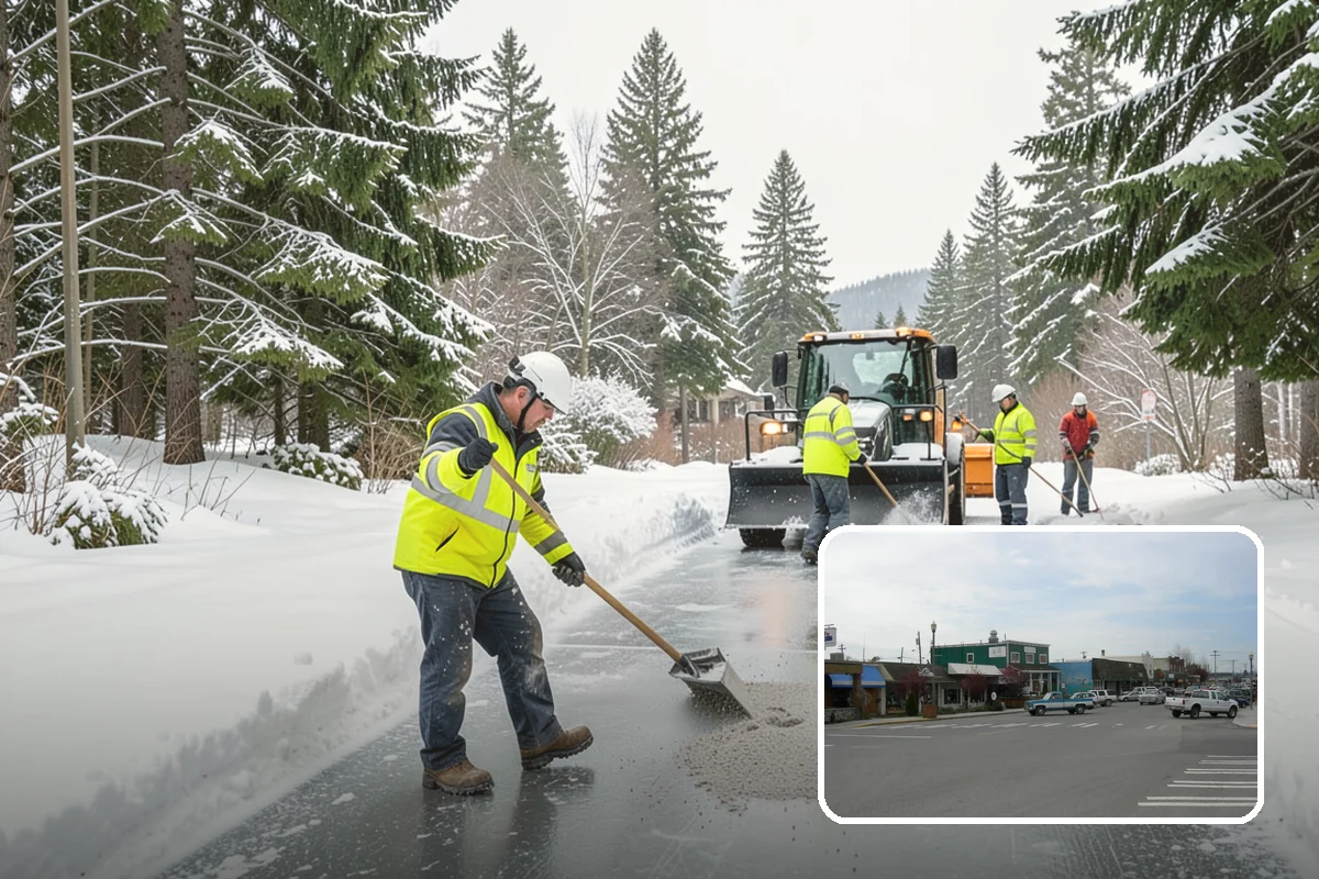 Townhome Snow Removal in Stanwood, Snohomish County, WA - Coordinates clearing across shared driveways and entries