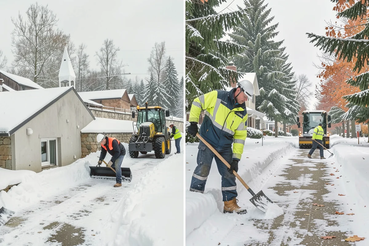 Townhome Snow Removal in Stanwood, Snohomish County, WA - We map shared access, unit boundaries, and staging areas