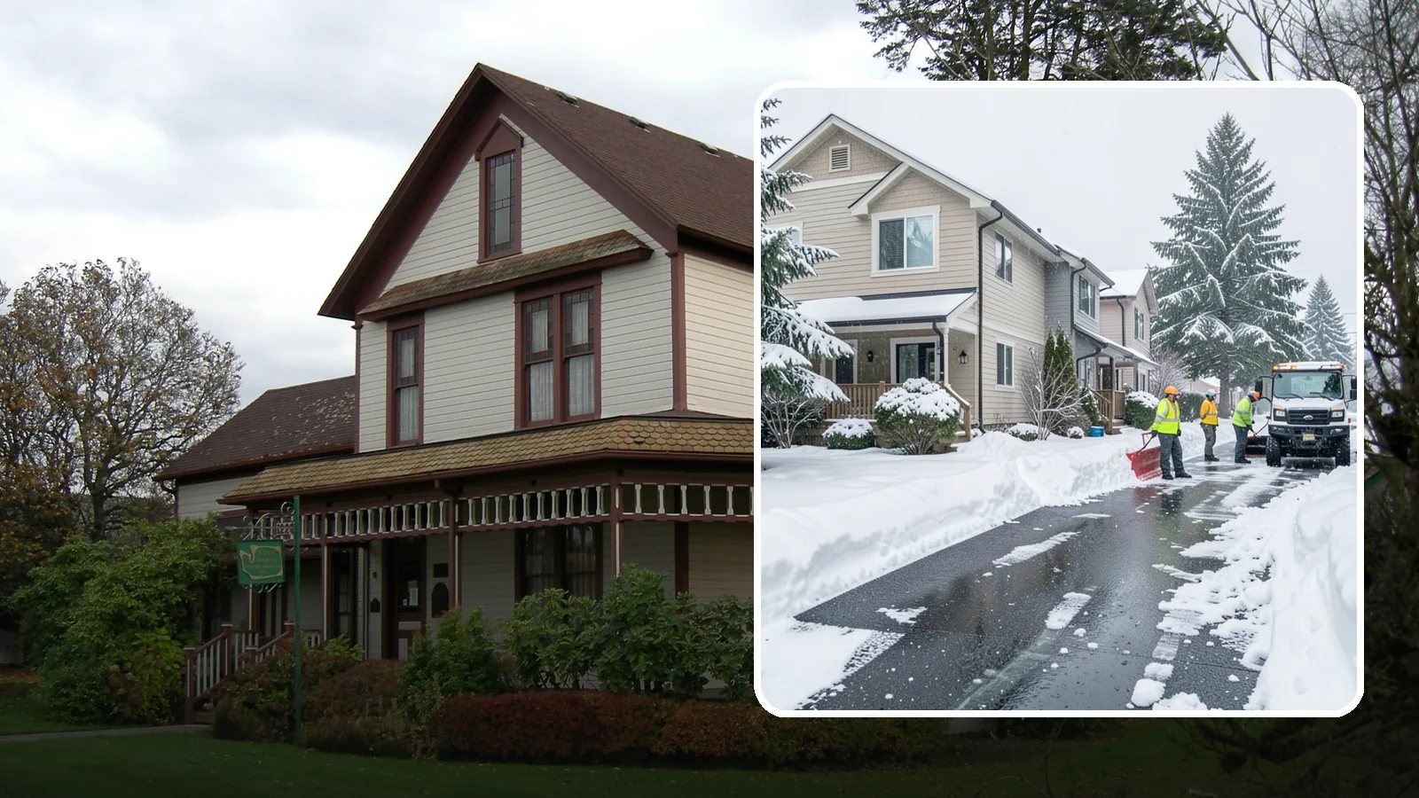Townhome Snow Removal in Sumner, Pierce County, WA - We clear driveways, shared entries, and walkways for Western Washington townhomes where tight lots and shared access demand...