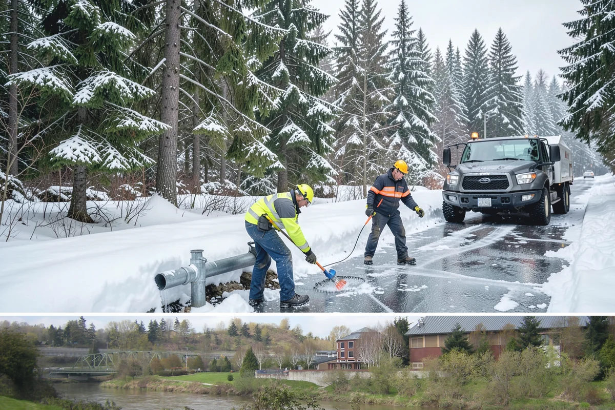 Townhome Snow Removal in Tukwila, King County, WA - Townhome clusters need prompt clearing with each lowland snowfall and follow-up treatment through the freeze-thaw days that...