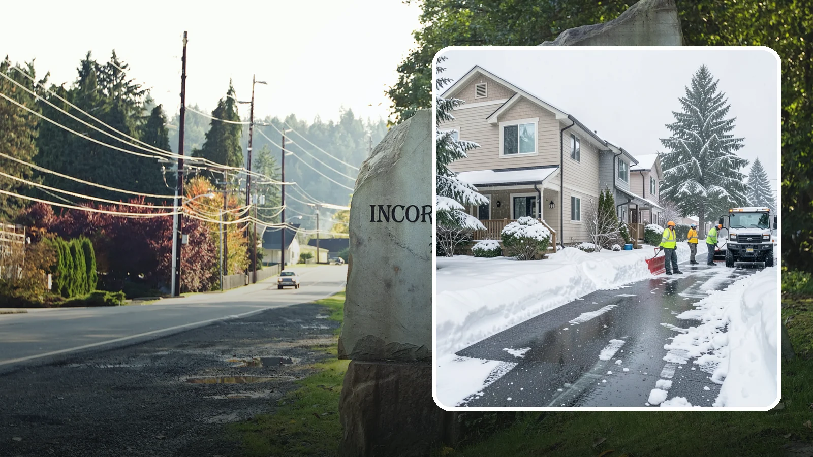 Townhome Snow Removal in Wilkeson, Pierce County, WA - We clear driveways, shared entries, and walkways for Western Washington townhomes where tight lots and shared access demand...