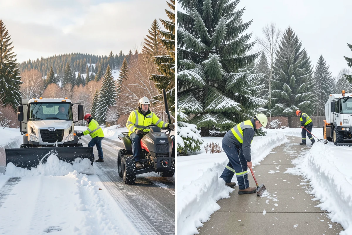 Townhome Snow Removal in Wilkeson, Pierce County, WA - We map shared access, unit boundaries, and staging areas