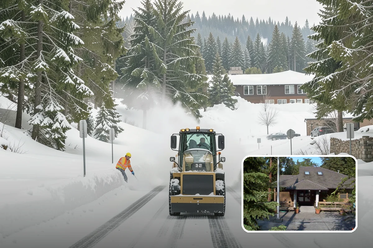 Townhome Snow Removal in Yarrow Point, King County, WA - Coordinates clearing across shared driveways and entries