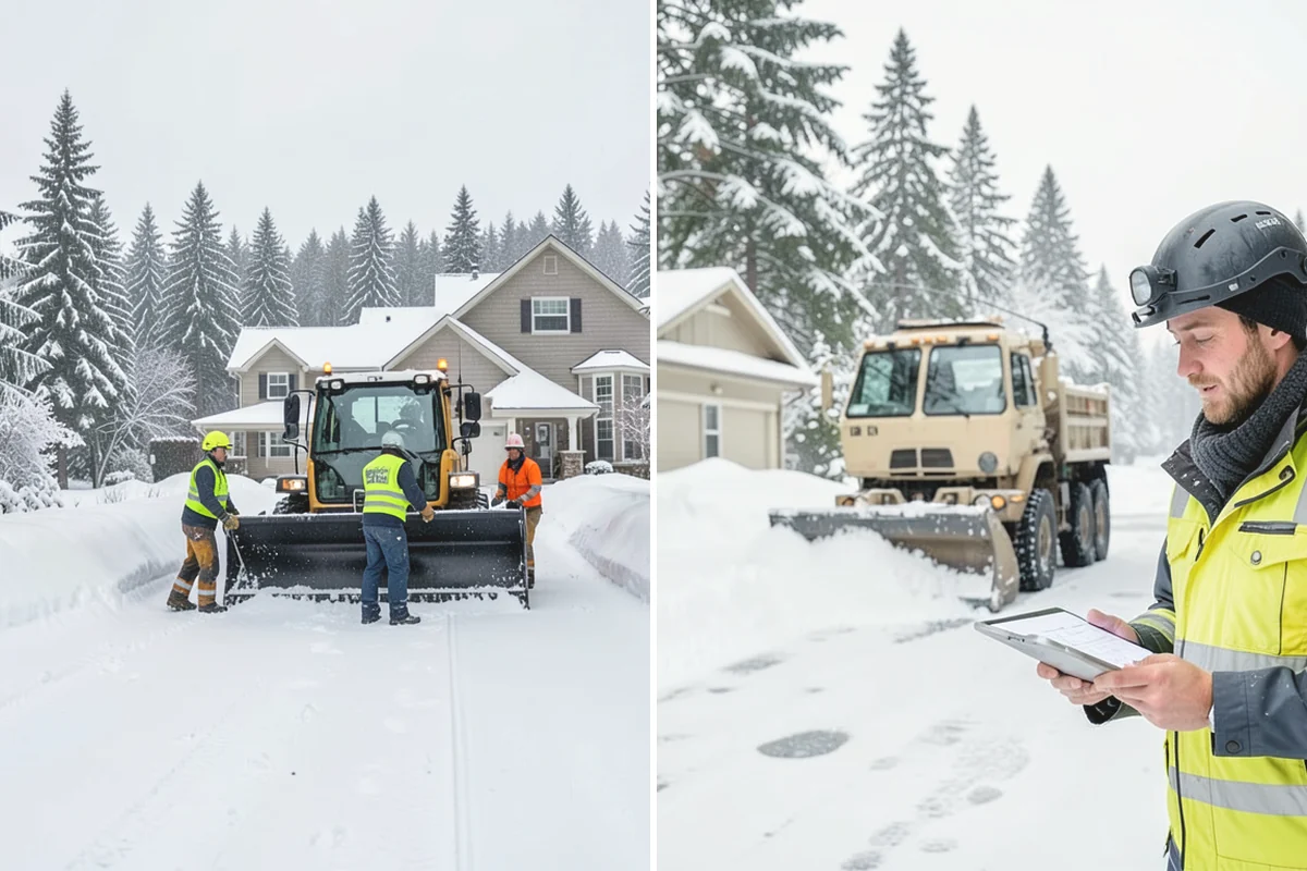 Townhome Snow Removal in Yarrow Point, King County, WA - We map shared access, unit boundaries, and staging areas