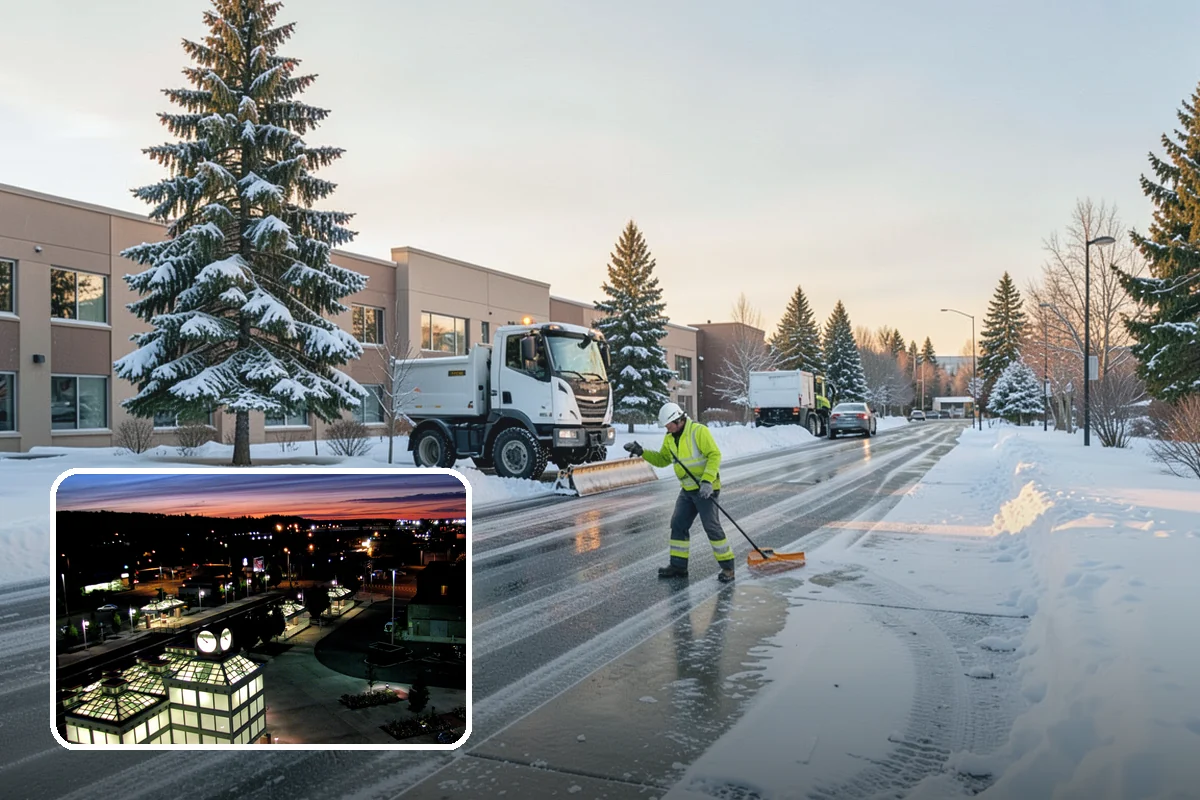 Traction Control Treatment in Auburn, King County, WA - Combines instant abrasive grip with gradual chemical melting