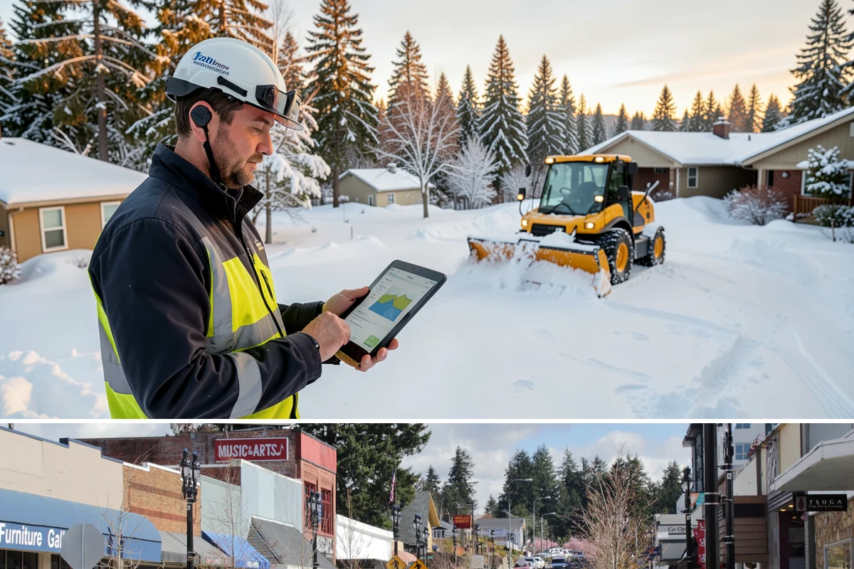 Traction Control Treatment in Bothell, King County, WA - Traction control treatment runs throughout winter, with peak demand during freeze-thaw mornings from December to February.