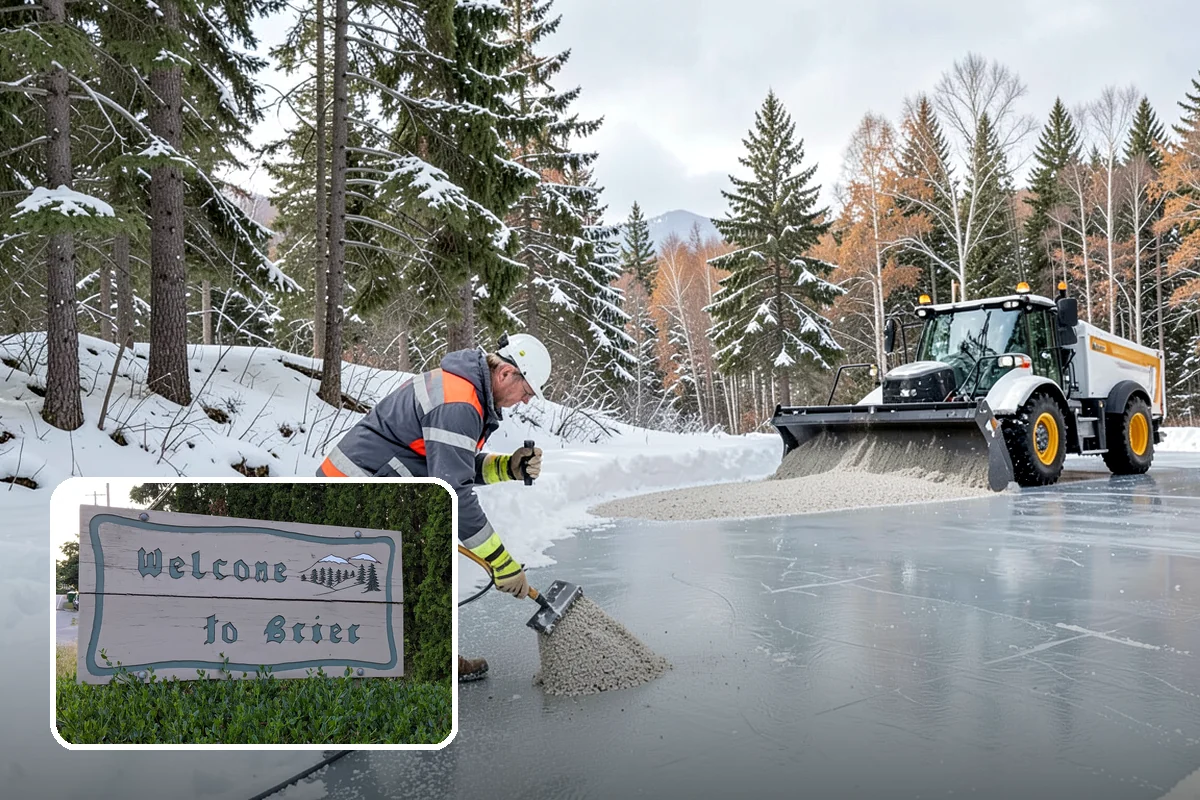 Traction Control Treatment in Brier, Snohomish County, WA - Combines instant abrasive grip with gradual chemical melting