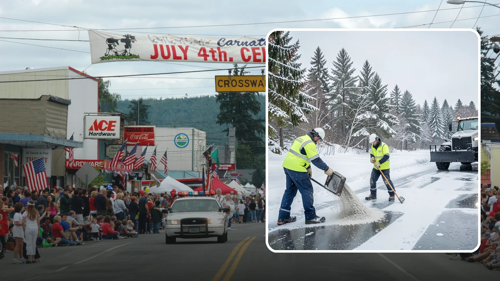 Traction Control Treatment in Carnation, King County, WA - Traction control treatment combines abrasives and targeted deicer to keep high-risk walking and driving surfaces safe underfoot.