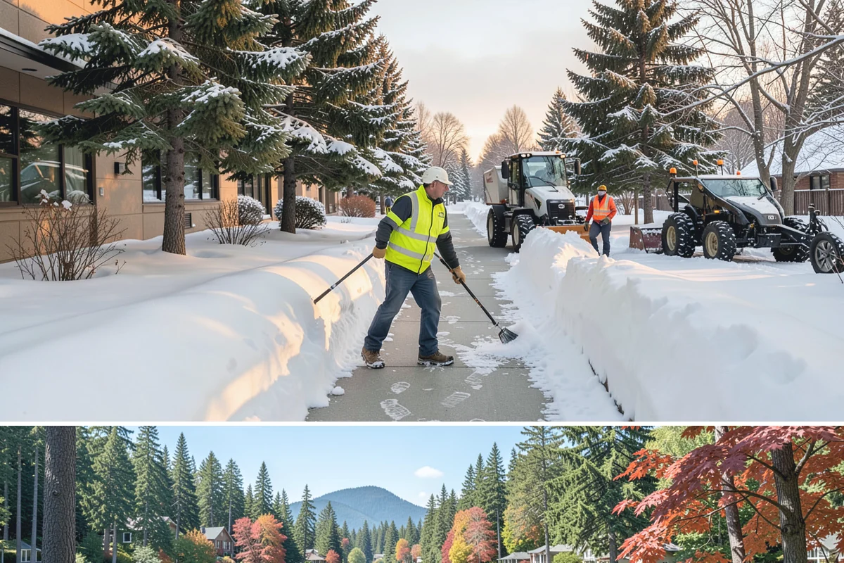 Traction Control Treatment in Covington, King County, WA - Traction control treatment runs throughout winter, with peak demand during freeze-thaw mornings from December to February.