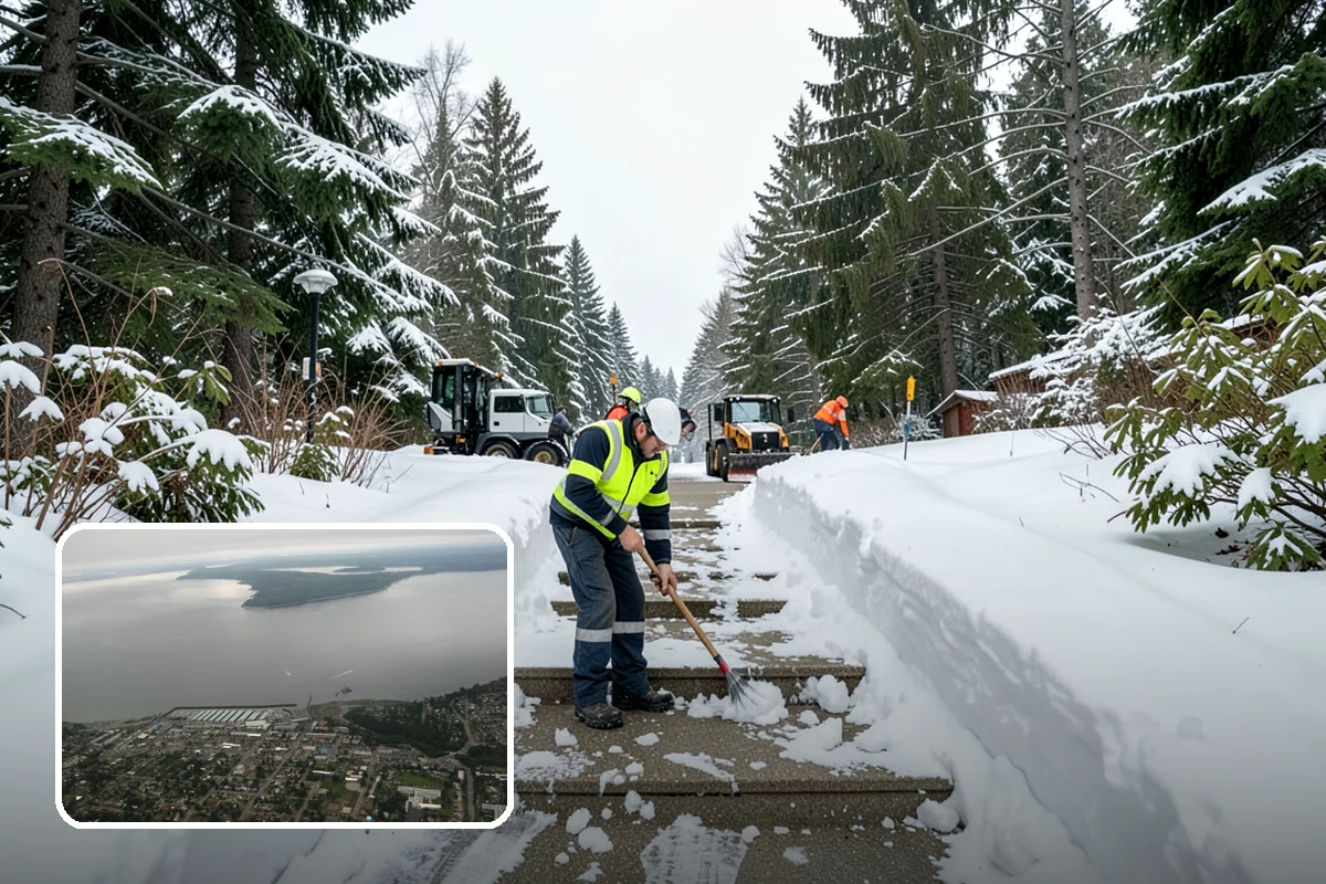 Traction Control Treatment in Des Moines, King County, WA - Combines instant abrasive grip with gradual chemical melting