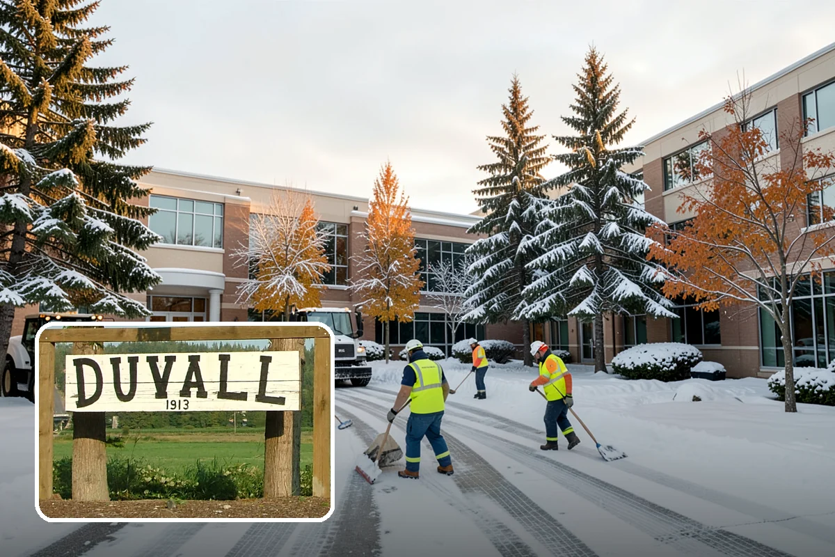 Traction Control Treatment in Duvall, King County, WA - Combines instant abrasive grip with gradual chemical melting