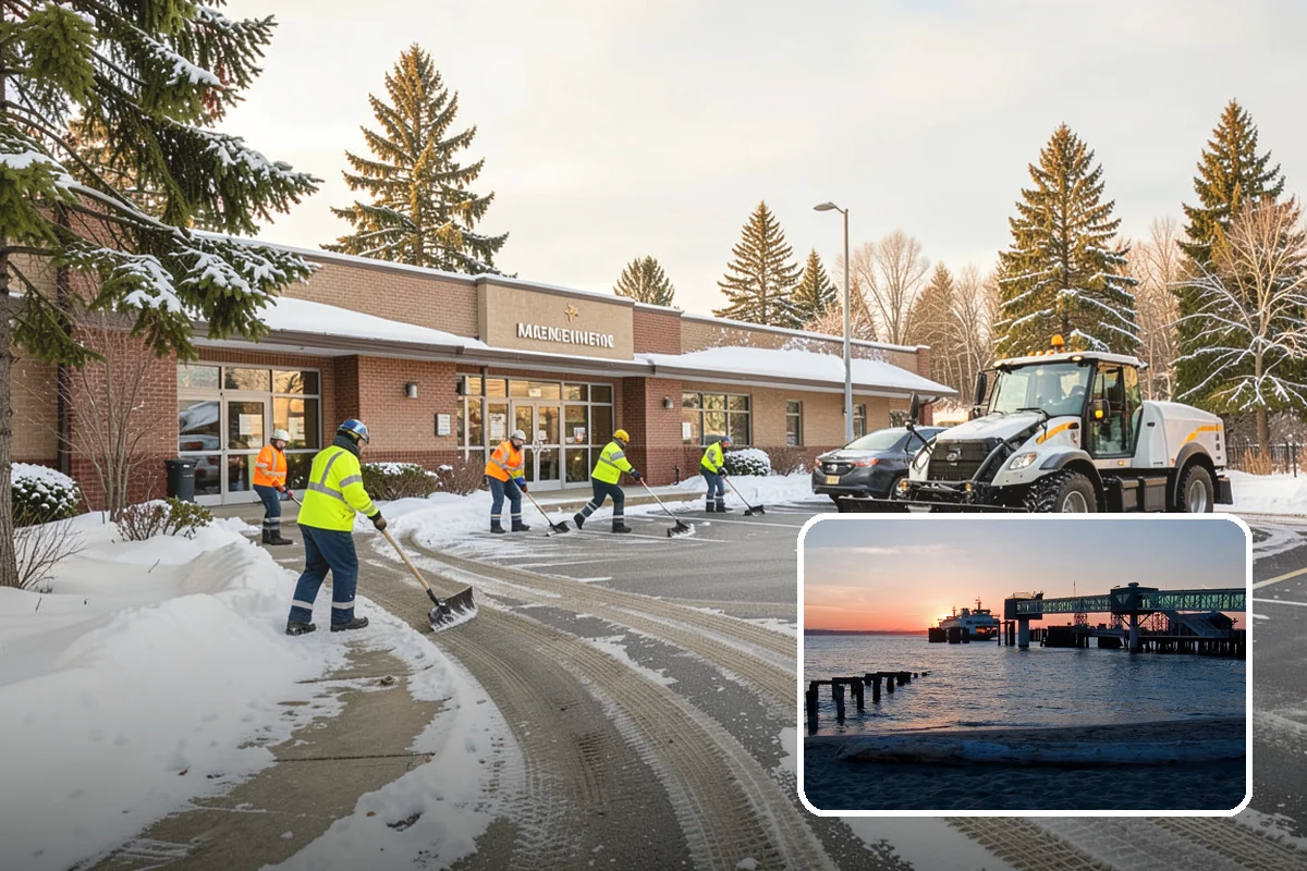 Traction Control Treatment in Edmonds, Snohomish County, WA - Combines instant abrasive grip with gradual chemical melting