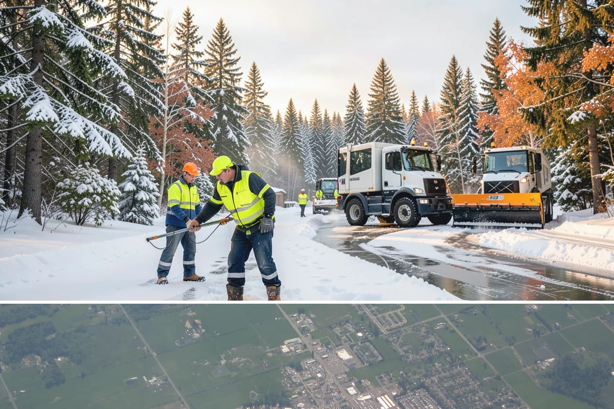 Traction Control Treatment in Enumclaw, King County, WA - Traction control treatment runs throughout winter, with peak demand during freeze-thaw mornings from December to February.