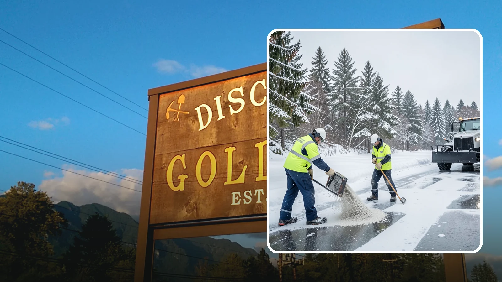 Traction Control Treatment in Gold Bar, Snohomish County, WA - Traction control treatment combines abrasives and targeted deicer to keep high-risk walking and driving surfaces safe underfoot.