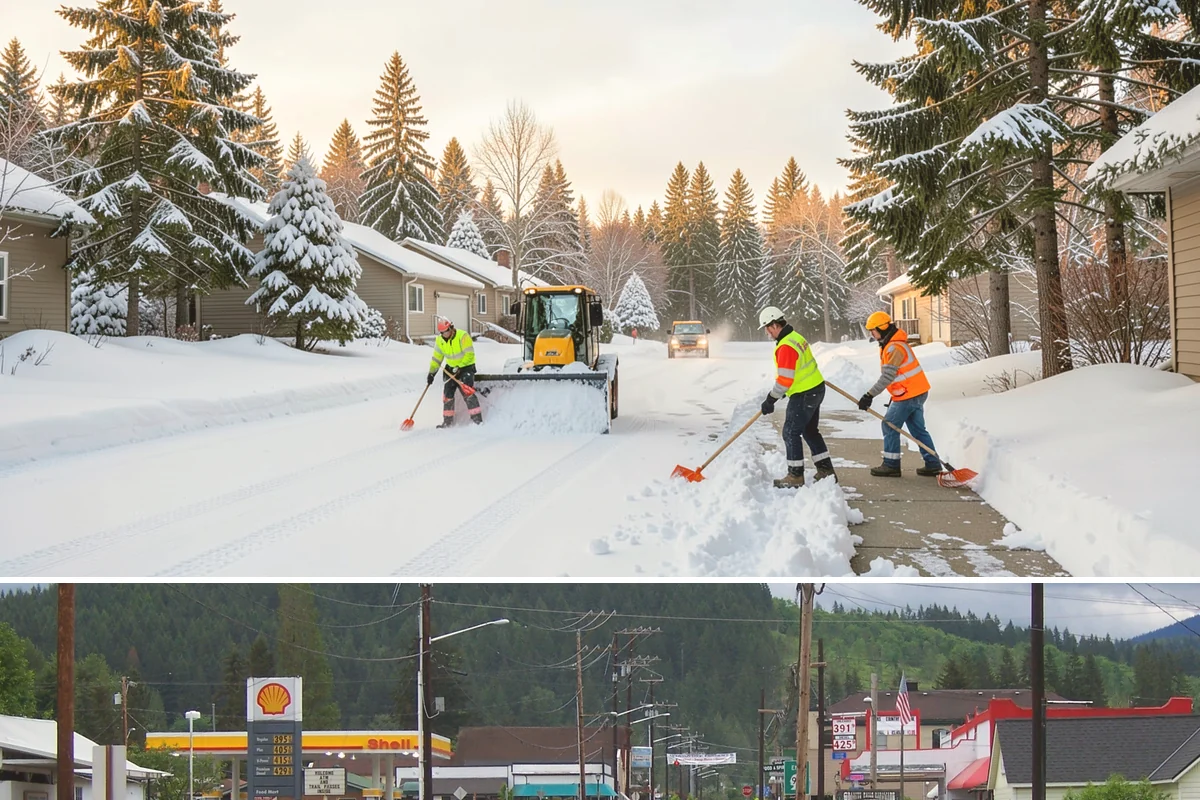 Traction Control Treatment in Granite Falls, Snohomish County, WA - Traction control treatment runs throughout winter, with peak demand during freeze-thaw mornings from December to February.