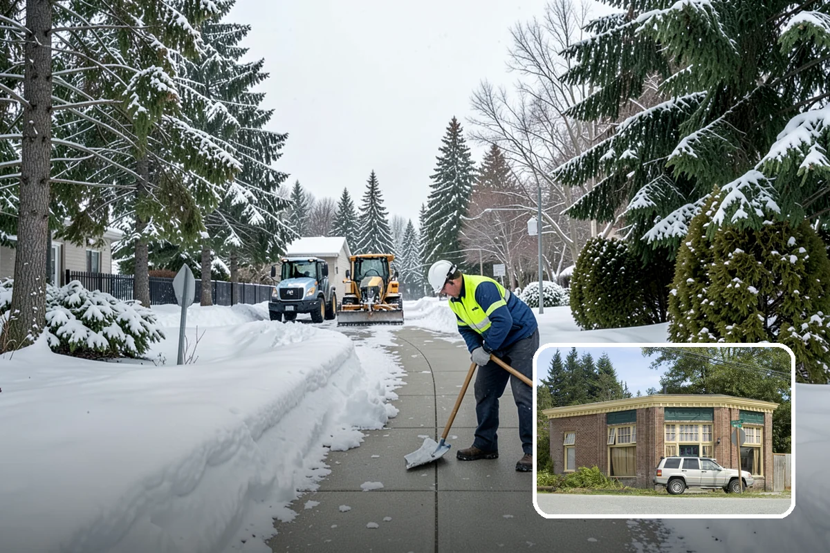 Traction Control Treatment in Hamilton, Skagit County, WA - Combines instant abrasive grip with gradual chemical melting