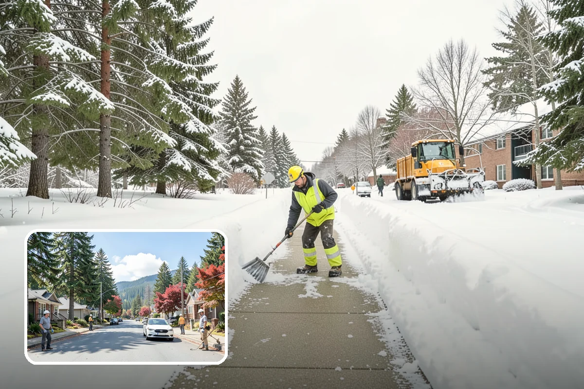 Traction Control Treatment in Hunts Point, King County, WA - Combines instant abrasive grip with gradual chemical melting