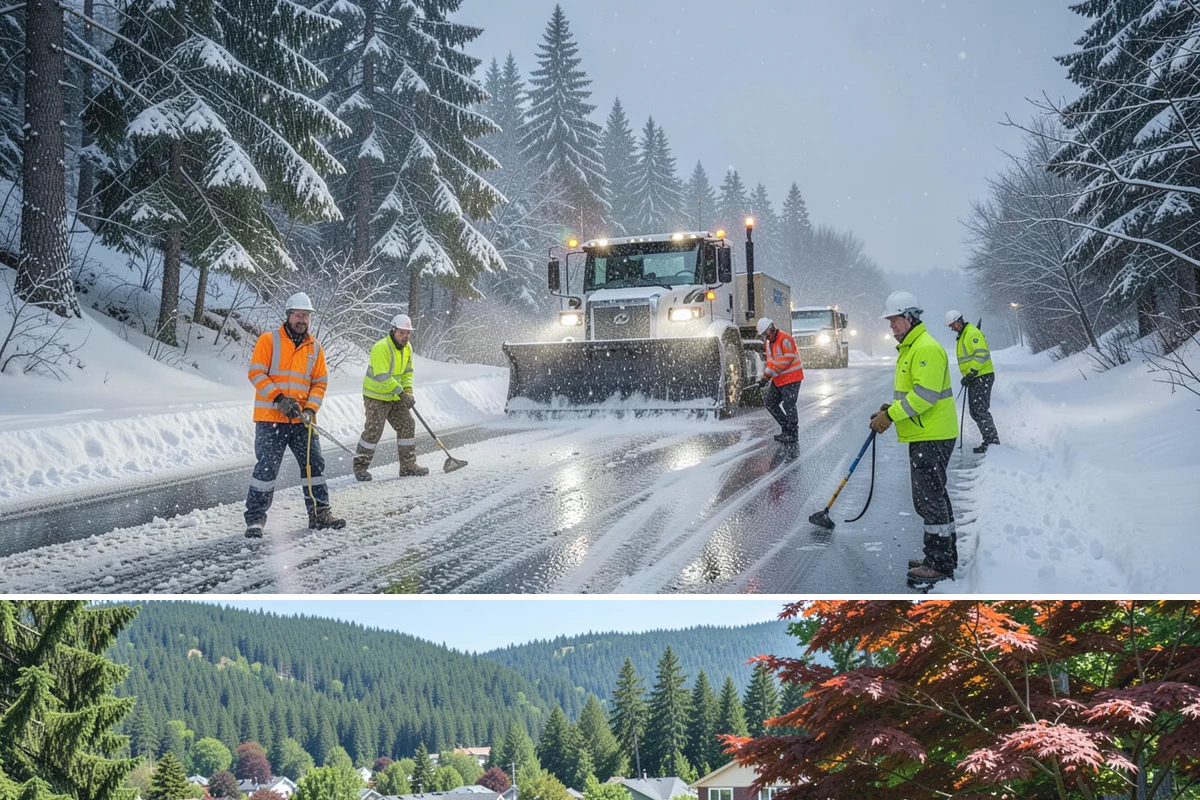 Traction Control Treatment in Index, Snohomish County, WA - Traction control treatment runs throughout winter, with peak demand during freeze-thaw mornings from December to February.