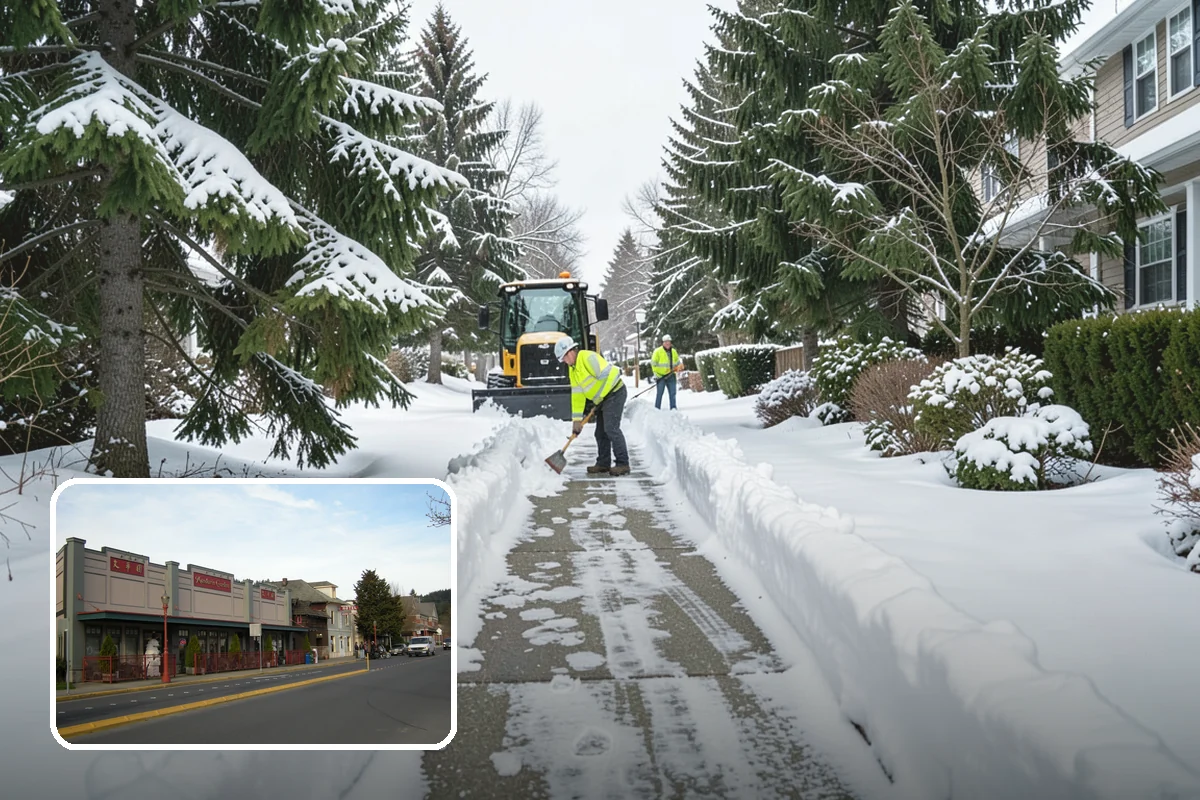 Traction Control Treatment in Issaquah, King County, WA - Combines instant abrasive grip with gradual chemical melting