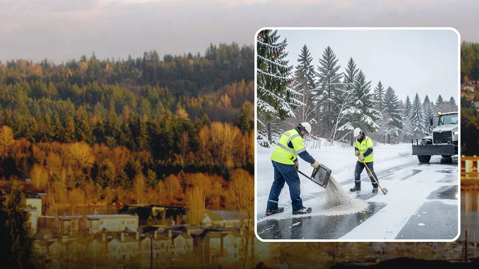 Traction Control Treatment in Kenmore, King County, WA - Traction control treatment combines abrasives and targeted deicer to keep high-risk walking and driving surfaces safe underfoot.