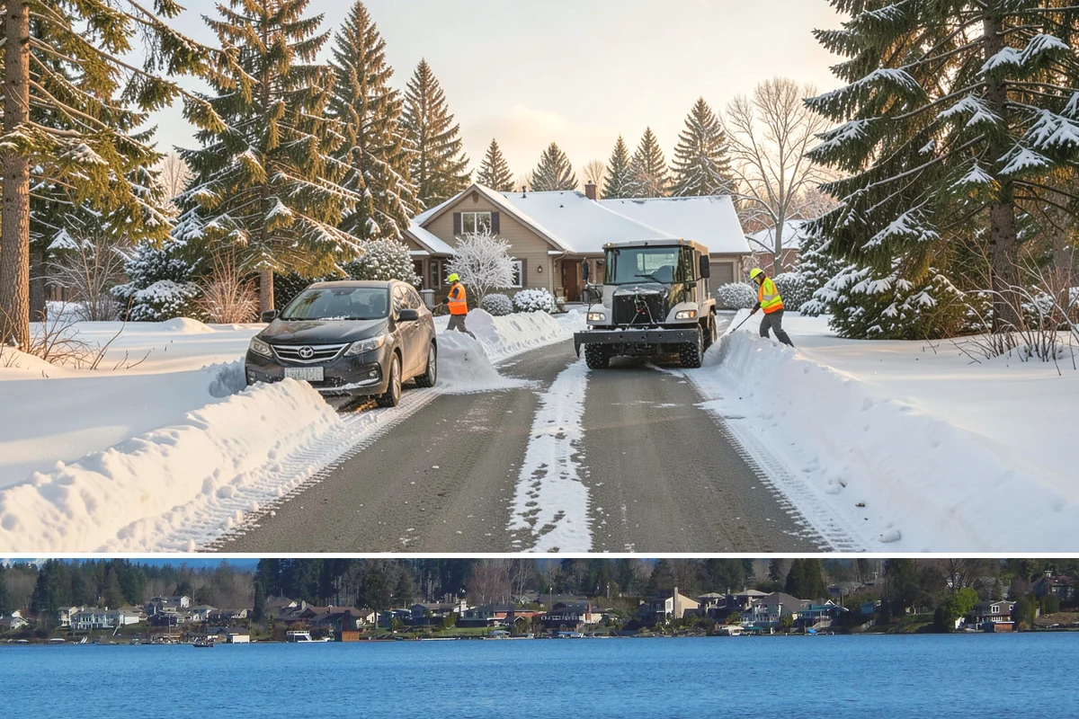 Traction Control Treatment in Lake Stevens, Snohomish County, WA - Traction control treatment runs throughout winter, with peak demand during freeze-thaw mornings from December to February.