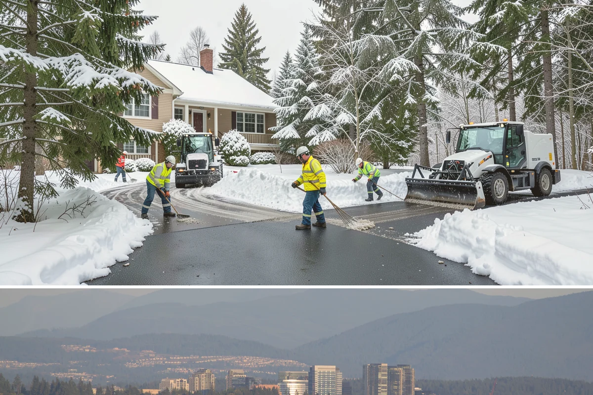 Traction Control Treatment in Medina, King County, WA - Traction control treatment runs throughout winter, with peak demand during freeze-thaw mornings from December to February.