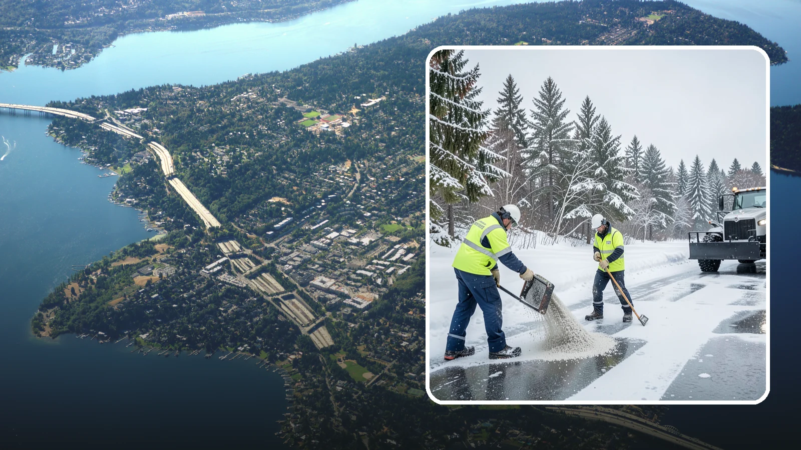 Traction Control Treatment in Mercer Island, King County, WA - Traction control treatment combines abrasives and targeted deicer to keep high-risk walking and driving surfaces safe underfoot.
