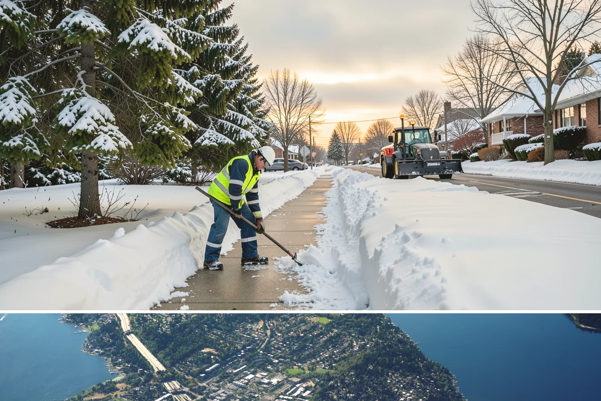 Traction Control Treatment in Mercer Island, King County, WA - Traction control treatment runs throughout winter, with peak demand during freeze-thaw mornings from December to February.