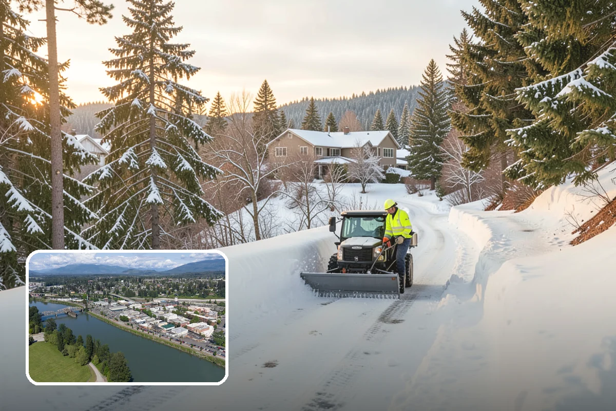 Traction Control Treatment in Mount Vernon, Skagit County, WA - Combines instant abrasive grip with gradual chemical melting