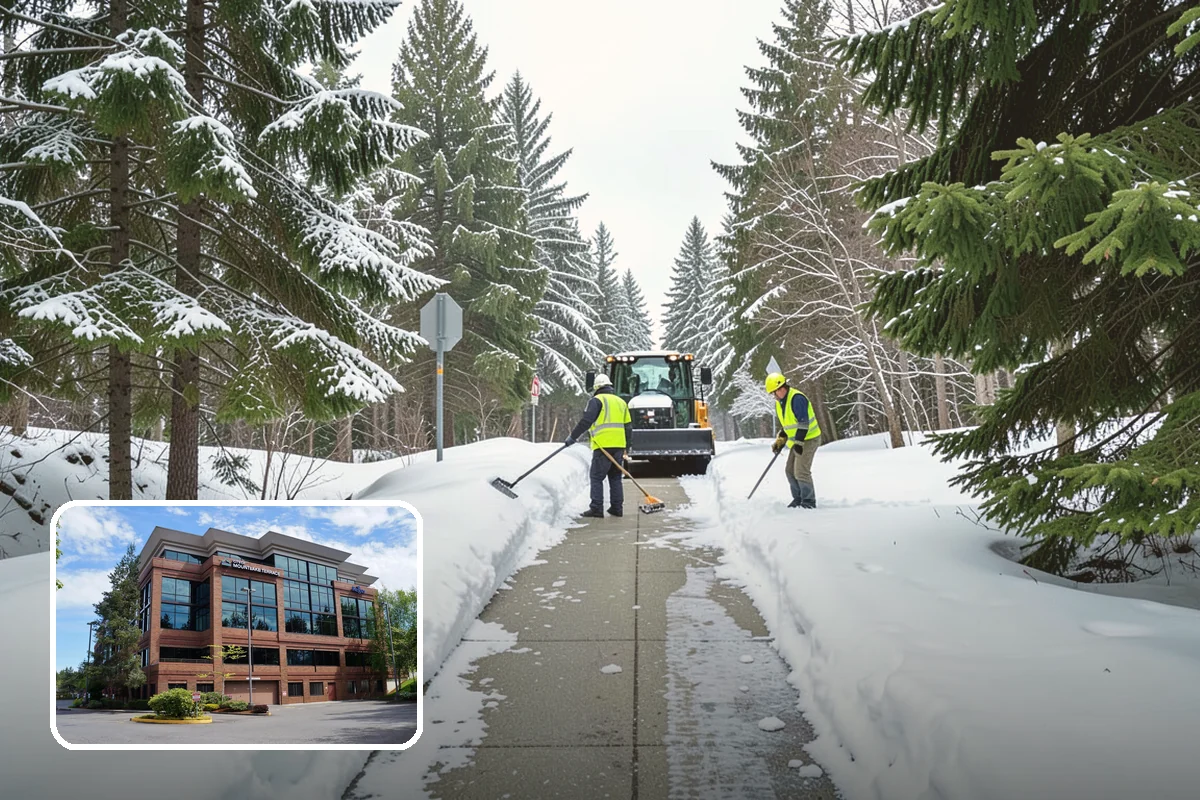 Traction Control Treatment in Mountlake Terrace, Snohomish County, WA - Combines instant abrasive grip with gradual chemical melting