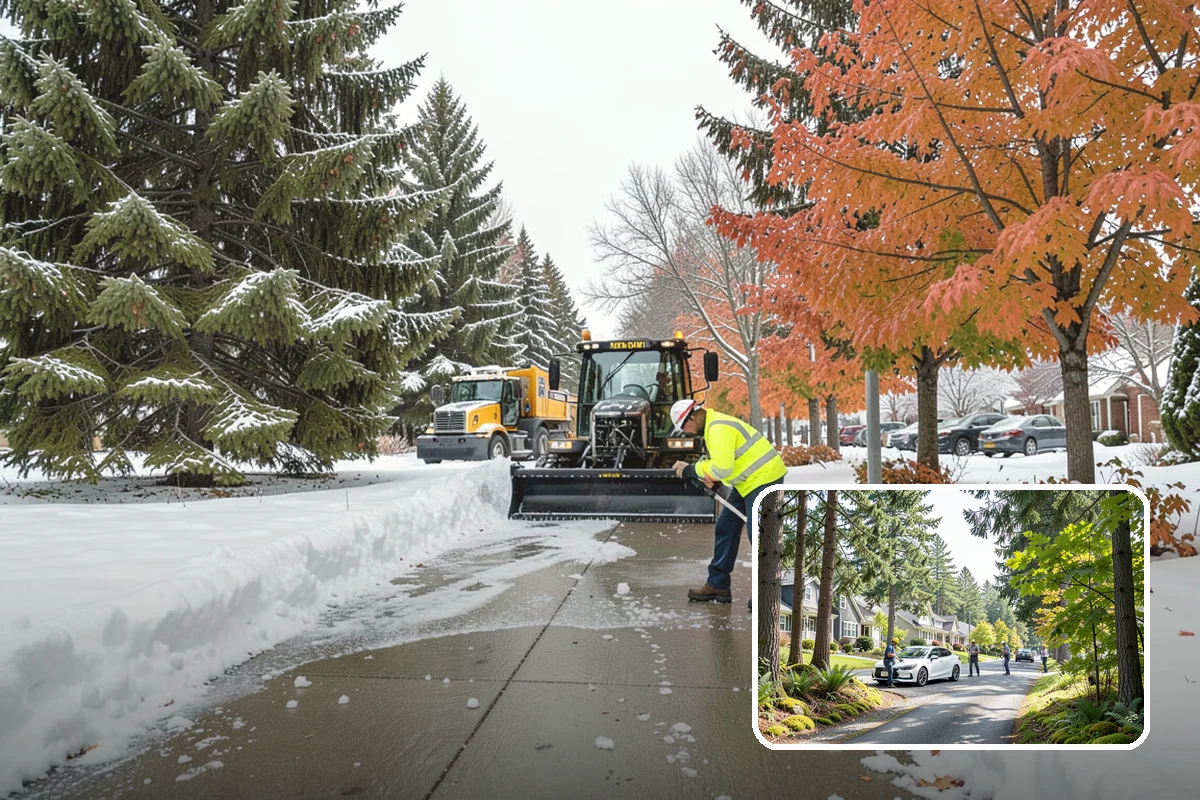 Traction Control Treatment in Normandy Park, King County, WA - Combines instant abrasive grip with gradual chemical melting