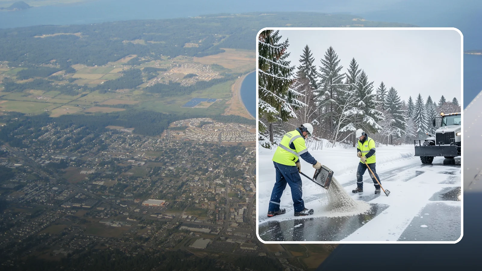 Traction Control Treatment in Oak Harbor, Island County, WA - Traction control treatment combines abrasives and targeted deicer to keep high-risk walking and driving surfaces safe underfoot.