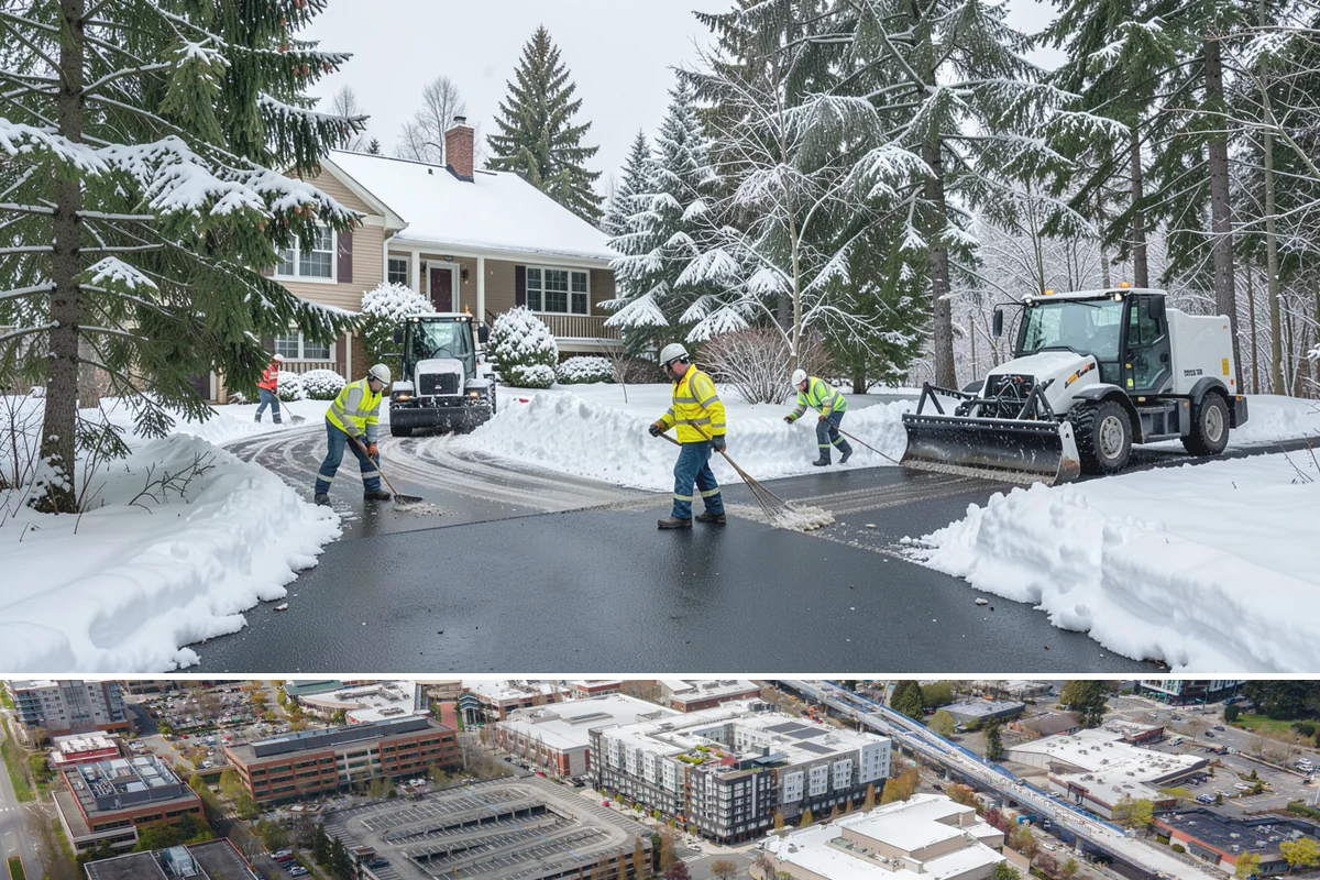 Traction Control Treatment in Redmond, King County, WA - Traction control treatment runs throughout winter, with peak demand during freeze-thaw mornings from December to February.