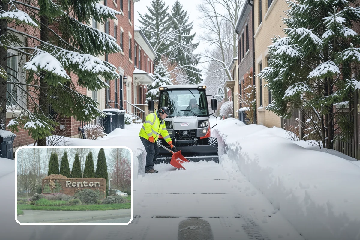 Traction Control Treatment in Renton, King County, WA - Combines instant abrasive grip with gradual chemical melting