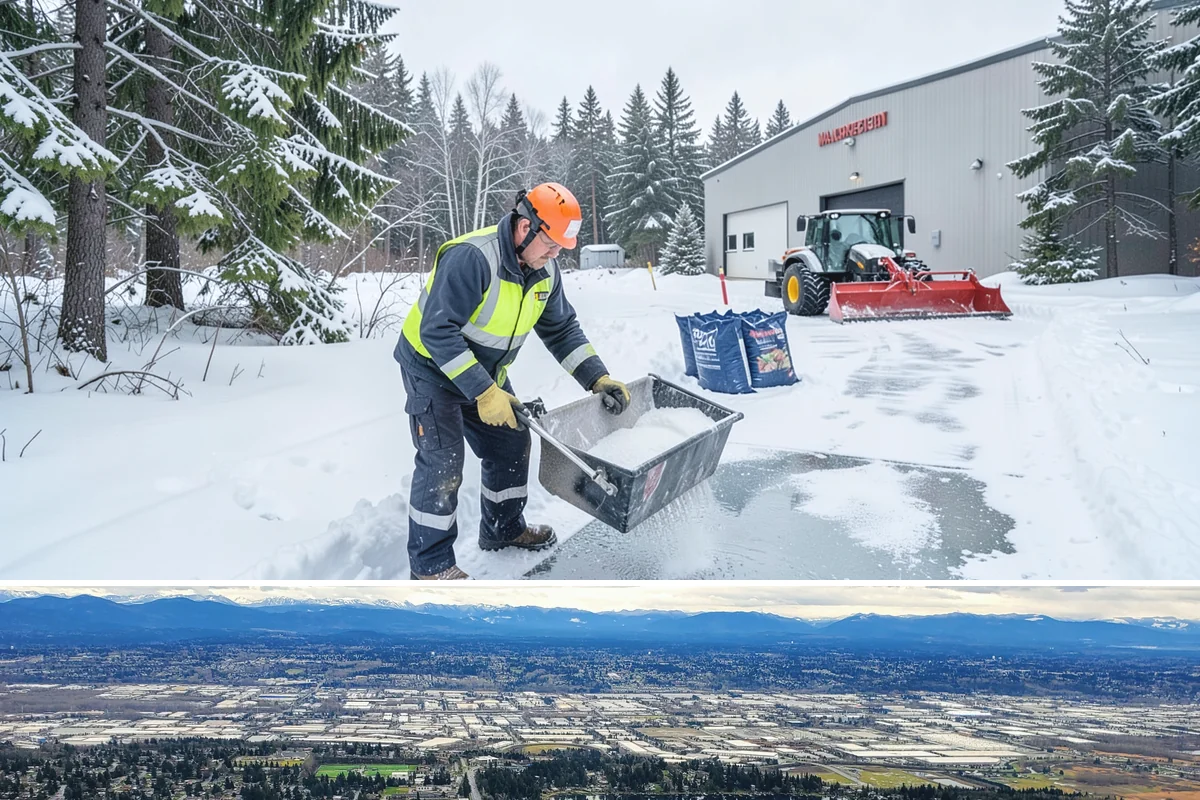 Traction Control Treatment in SeaTac, King County, WA - Traction control treatment runs throughout winter, with peak demand during freeze-thaw mornings from December to February.