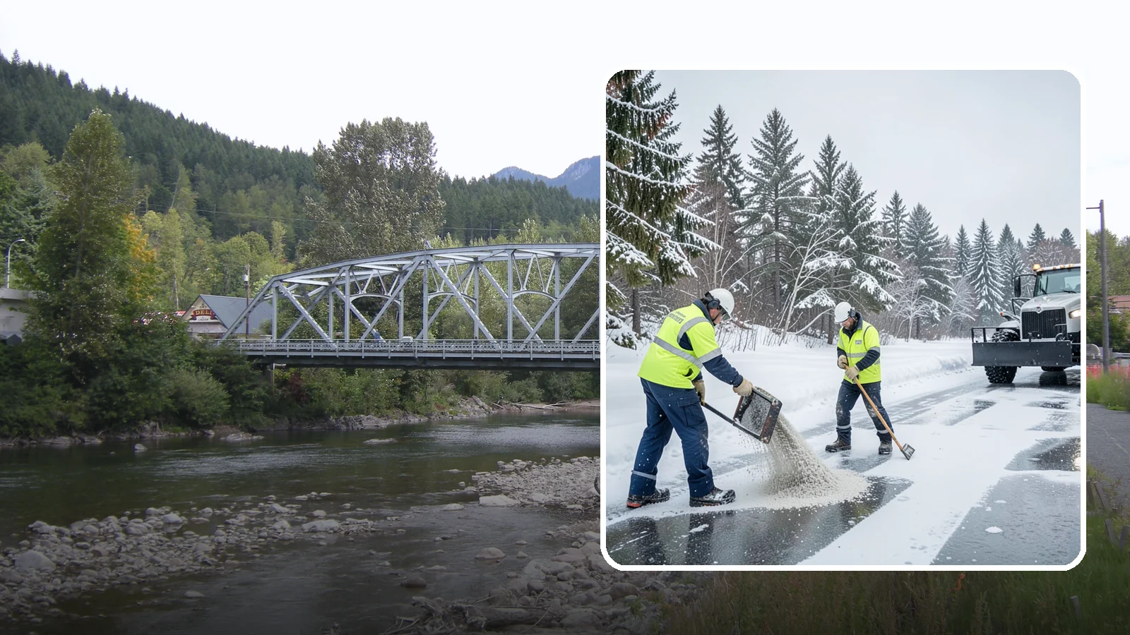 Traction Control Treatment in Skykomish, King County, WA - Traction control treatment combines abrasives and targeted deicer to keep high-risk walking and driving surfaces safe underfoot.