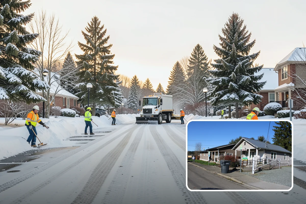 Traction Control Treatment in South Prairie, Pierce County, WA - Combines instant abrasive grip with gradual chemical melting