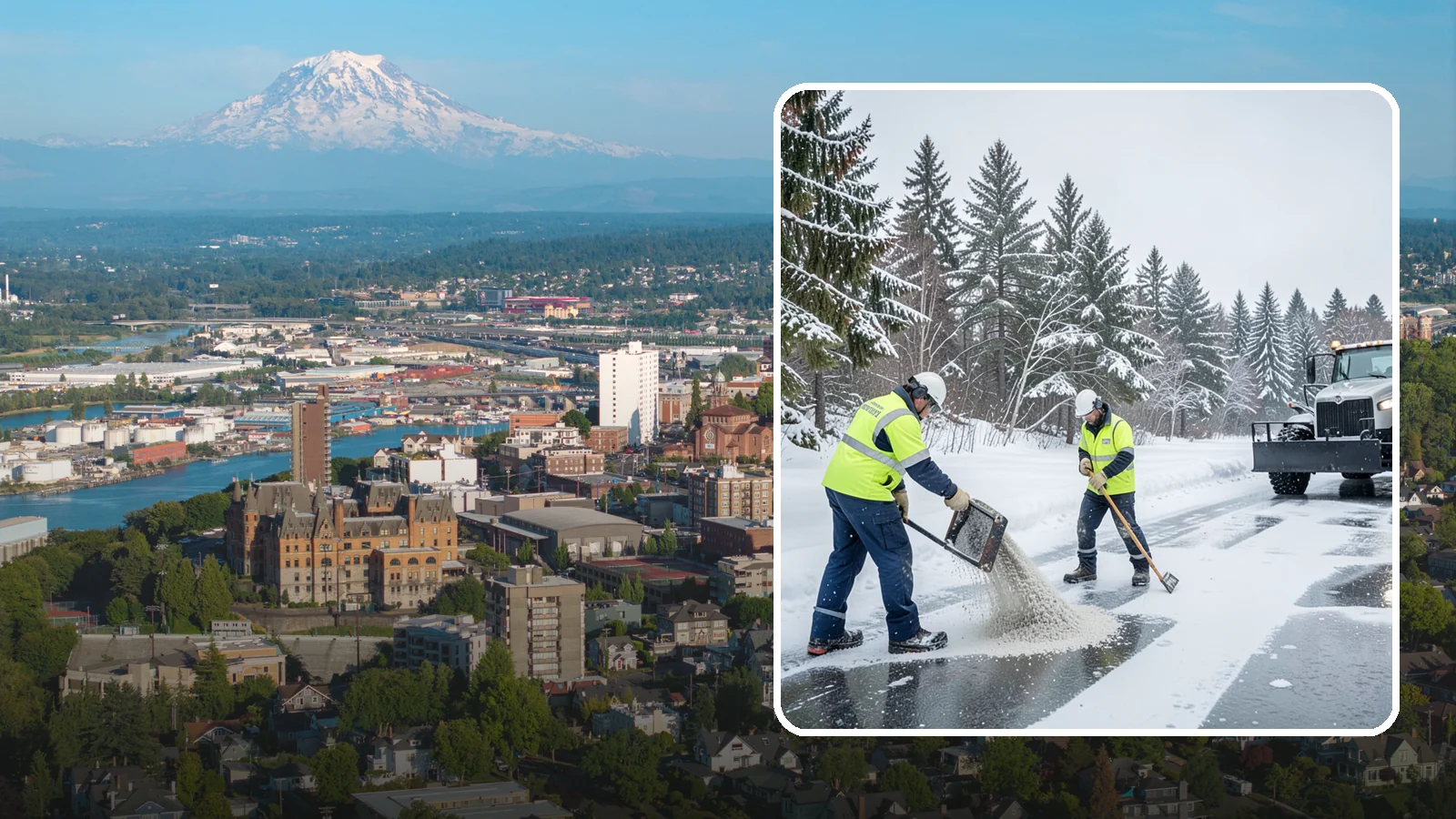 Traction Control Treatment in Tacoma, Pierce County, WA - Traction control treatment combines abrasives and targeted deicer to keep high-risk walking and driving surfaces safe underfoot.